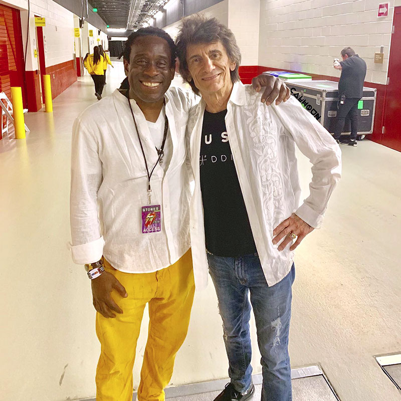 With Ronnie Wood at Levi's Stadium.